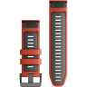Ремешок для смарт часов GARMIN QUICKFIT 26 WATCH BANDS FLAME RED/GRAPHITE SILICONE 11645